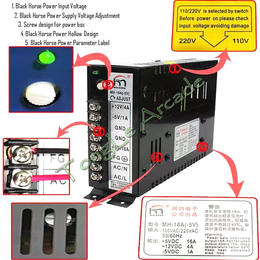 Coin Pusher Machine - Запчасти для аркадных автоматов Jamma MH-16A(-5V)