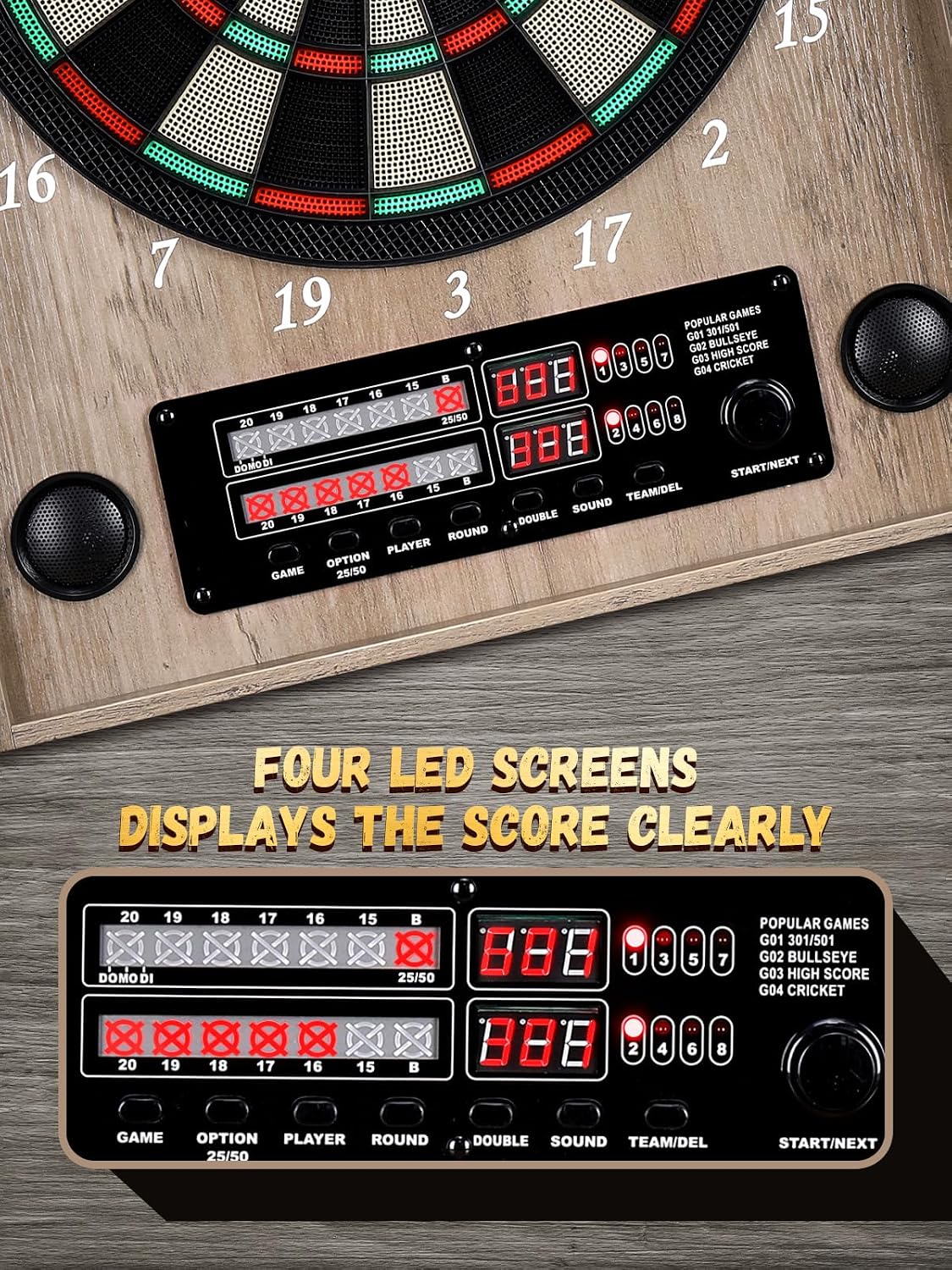 Электронная дартс-доска, декор – обзор и цена Electronic Dartboard Cabinet